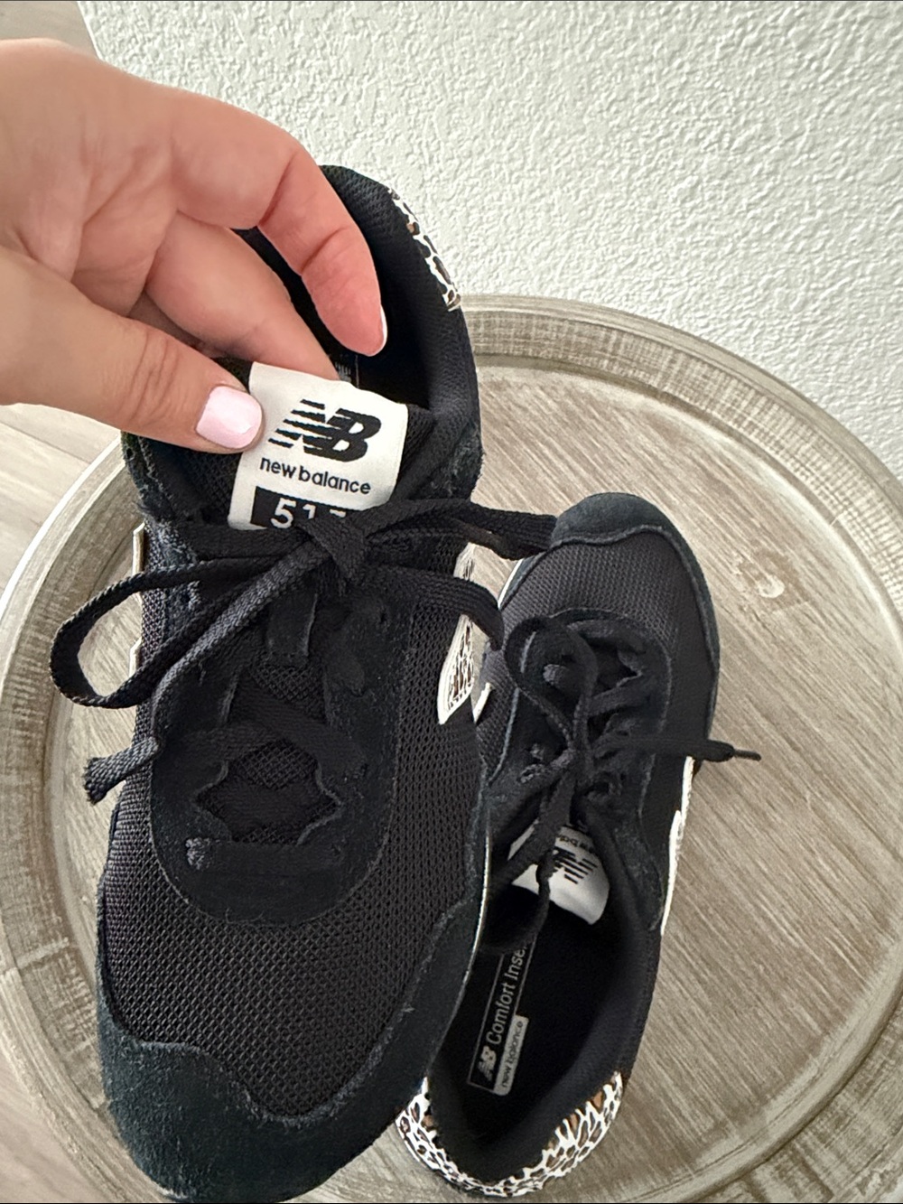 New Balance  515 Women's Black Sneakers with Leopard Print Accents - Picture 8 of 8